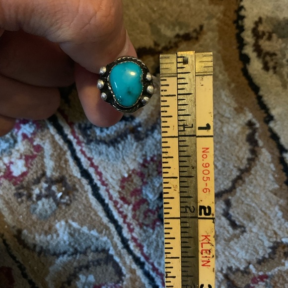 Sterling blue/turquoise diamond - Picture 4 of 4